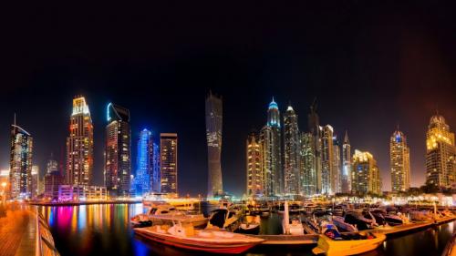 Dubai-United-Arab-Emirates-City-Skyscrapers-in-the-Night-night-light-harbor-boats-beautiful-Desktop-Wallpaper-HD-3000x1688-915x515
