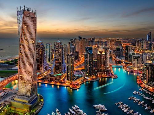 Dubai uae buildings skyscrapers night hd-wallpaper-93494-1024x768