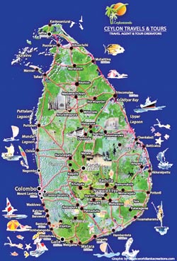 خريطة سريلانكا